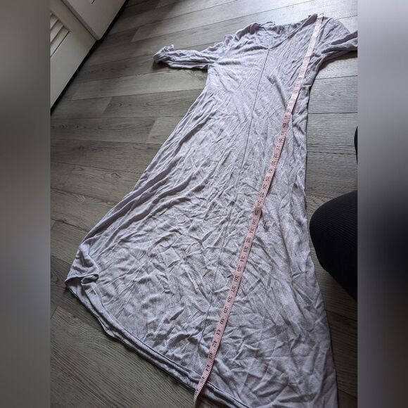 Lafayette 148 Ballet Studio Maxi Aster Gray Lavender Dress Size XL - Picture 7 of 7